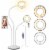 Vivitar Pc102 White Desktop Light Kit Dimmable Led Ring Phone Stand For Youtube Perspective: front