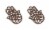 Set of 2 Hand Carved Stained Wood Hamsa Wall Hangings Plaques 11.75 Inches High - Brown Perspective: front