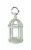 White Wood Hanging Terrarium Succulent Planter Holder Decorative Geometric Box - White Perspective: front