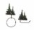 Metal Bear Forest Toilet Paper And Towel Holder Set Bathroom Wall Mounted Decor Perspective: front