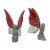 Set of 2 Kneeling Fairies Pewter Figurines Decor Sculptures Mythical Accessories Perspective: front