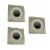 Set of 3 Natural Wood Framed Porthole Style Wall Mirrors 12 Inches Square Perspective: front