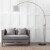 SAFAVIEH Polaris Arc Floor Lamp | Chrome | Perspective: front
