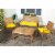 Safavieh Ozark Wood 4 Piece Set in Brown and Yellow Perspective: front