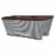 Southern Patio Westlake Resin Rustic Galvanized Pleated Deck Rail Planter Perspective: front