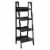 Bowery Hill 4 Shelf Ladder Bookcase in Black (Set of 2) Perspective: front