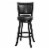 Bowery Hill 31 Faux Leather Swivel Bar Stool in Black Perspective: front