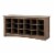 Atlin Designs 18 Cubby Shoe Storage Bench in Drifted Gray Perspective: front