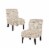 Set of 2 Accent Chairs in Script Perspective: front