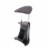 Scranton & Co Deluxe Height Adjustable Laptop Cart in Black Perspective: front