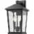 Z-Lite Beacon 2 Light 15  Clear Glass Aluminum Outdoor Wall Sconce in Black Perspective: front