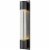 Z-Lite Striate 2 Light 24  Clear Glass Aluminum Outdoor LED Wall Sconce in Black Perspective: front