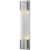 Z-Lite Striate 2 Light 24  Glass Aluminum Outdoor LED Wall Sconce in Silver Perspective: front