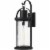 Z-Lite Roundhouse 32  Seedy Glass Aluminum Outdoor Wall Sconce in Black Perspective: front