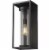 Z-Lite Dunbroch 18"" Clear Glass Aluminum Outdoor Wall Sconce in Black Perspective: front