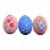 Easter Floral Eggs Paper Mache Hand-Painted Paper Mache Vi0854 Blue Perspective: front