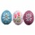 Easter Floral Eggs Paper Mache Hand-Painted Paper Mache Vi0854 Rose Perspective: front