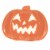 Tabletop Scardy Cat Candy Plate Ceramic Halloween Party Dish 37236 Pumpkin Perspective: front
