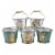 Easter Happy Easter Buckets Set / 5 Tin Basket Decorate Retro Duck Lamb 105052 Perspective: front