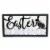 Easter Bunny Message Cutout Wall Sign Metal Black & White 20409G Blessings Perspective: front