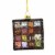 Holiday Ornament Box Of Chocolates Glass Candy Valentine's Day Love Food Go8068 Perspective: front