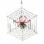Santa Land The Beaded Christmas Spider Glass Ornament Web Czech Luck 21R1020 Perspective: front