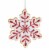 Holiday Ornament Gingerbread Snowflake Christmas Cookie Icing 134868 Red Perspective: front