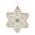 Holiday Ornament Gingerbread Snowflake Christmas Cookie Icing 134868 Gold Perspective: front