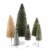 Christmas Gray Rainbow Trees Plastic Set Of 6 Bottle Brush Ms427gy Perspective: front
