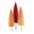 Christmas Rose Rainbow Trees Plastic Bottle Brush Set Of 3 Ms6639ro Perspective: front