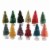 Christmas Rainbow Trees Set/12 Small Br Plastic Mulitcolor Bottle Brush Ms436s Perspective: front