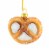 Holiday Ornament Pretzel Glass Ornament Salted Snack Food Go571 Perspective: front