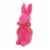 Easter Flocked Button Nose Rabbit Spring Decoration Bunny Fuzzy Wh0133 Hot Pink Perspective: front