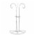 Christmas Silver 3 Ornament Wall Stand Metal 3 Hooks Flat Back Displayer Bb474s Perspective: front