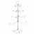 Christmas 4 Tier Silver Ornament Tree Metal Silver 16 Hooks Displayer Bb450640s Perspective: front