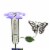 Home & Garden Flower Top Rain Guage Metal Yard Decor Stake Ge410 Purple Perspective: front