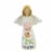 Figurine Little Girl Angel Polyresin Flower Message A3580 Bless Perspective: front