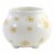 Home Decor Cottage Floral Vase Dolomite Footed Flowers A7007 Yellow Perspective: front