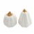 Tabletop Pumpkin Salt And Pepper Shaker Dolomite Halloween Fall H8400 White Perspective: front
