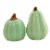 Tabletop Pumpkin Salt And Pepper Shaker Dolomite Halloween Fall H8400 Green Perspective: front