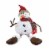 Christmas Snowman Shelf Sitter Polyester Winter Bead Legs Ex21194 Pointed Perspective: front