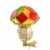 Blu Bom Diamond Cut Rainbow Mushroom Clip On Ornament Lgbtqia Pride 2022342 Perspective: front