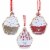 Holiday Ornament Gingerbread Cupcake Set/3 Polyresin Sprinkles Candies G79469 Perspective: front