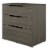 Nexera 600344 Arobas 3Drawer Storage and Filing Cabinet Bark Grey Perspective: front