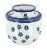 Blue Rose Polish Pottery Willow French Butter Dish Perspective: front