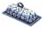 Blue Rose Polish Pottery Country Blue Daisy Butter Dish Perspective: front