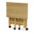 Pemberly Row Solid Wood Portable Foldable Printer Stand in Natural Perspective: front