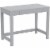 Safdie & Co. 39 L Computer Desk with 1-Compact Drawer in Light Grey Perspective: front