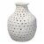 Jamie Young Co Small Coastal Ceramic Porous Vase in Matte White Perspective: front