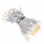 70 Light T5 LED Christmas Mini Light Set, Warm White, White Wire, 35' Long Perspective: front